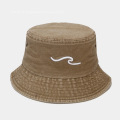 Wholesale faible MOQ personnalisé hommes femmes mode de haute qualité portable adulte 100% vintage coton lavé pliage broderie chapeau chapeau de chapeau